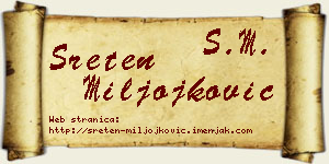 Sreten Miljojković vizit kartica
